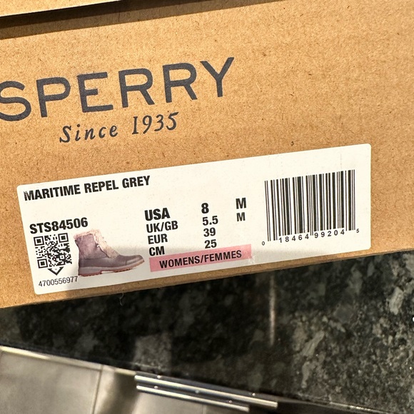 NIB! Sperry Maritime Repel Grey Trim Snow Boots - Picture 10 of 11